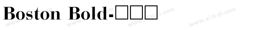 Boston Bold字体转换